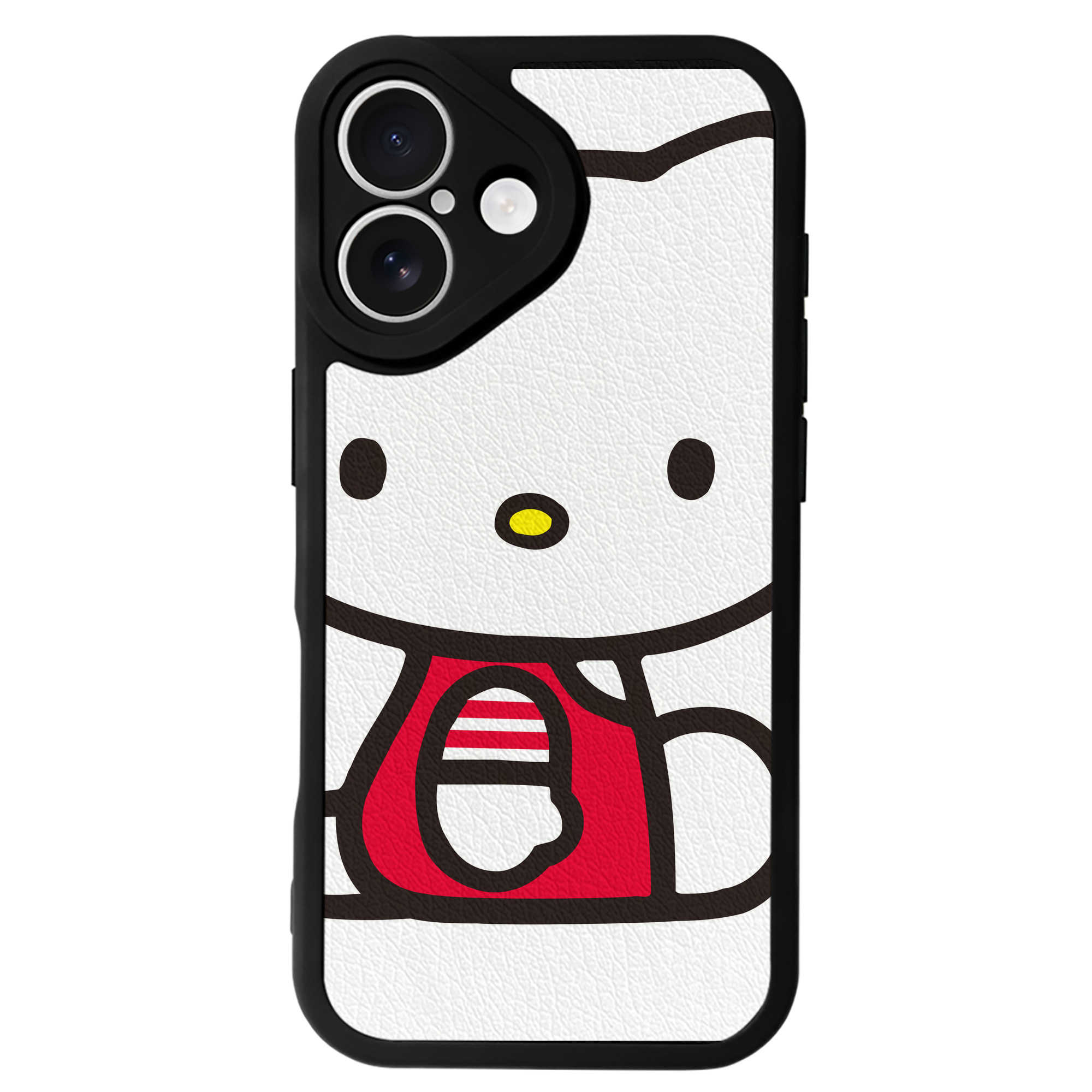 （画像用） Hello Kitty ハローキティ 【iPhone 16シリーズ対応】シリコンスマホケース（レザー調） 材質：シリコン